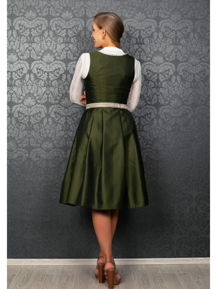 Midi Dirndl Adele in grün, rosé