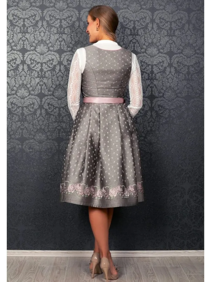Midi Dirndl Claire in silber, rosé