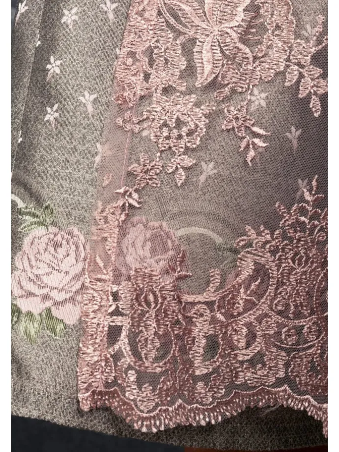 Midi Dirndl Claire in silber, rosé