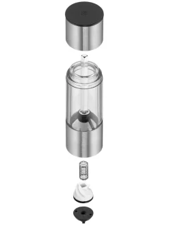 Mini-Salz- & Pfeffermühle in Silber - (H)11 x Ø 3,5 cm