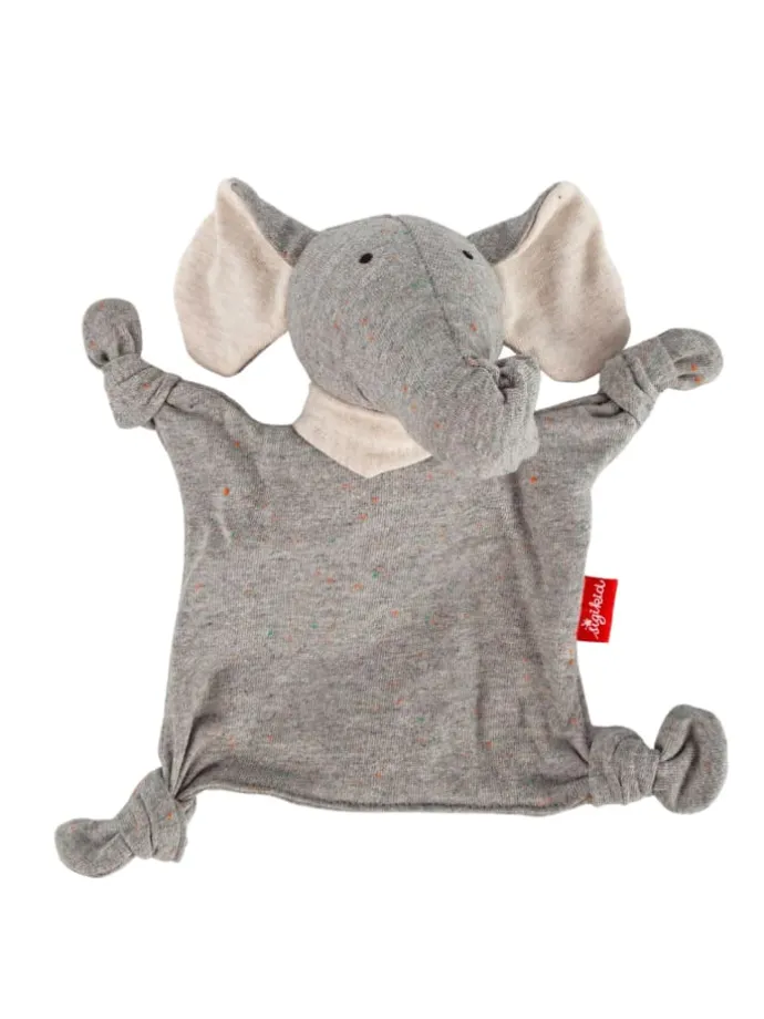 Mini-Schnuffeltuch Elefant in grau