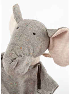 Mini-Schnuffeltuch Elefant in grau
