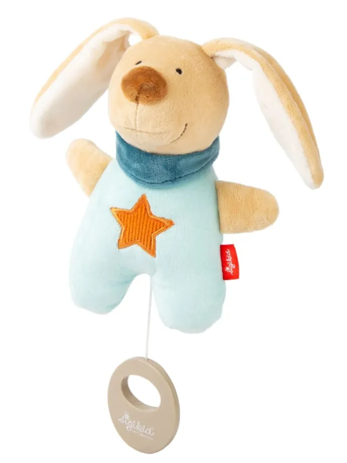 Mini-Spieluhr Hase in hellblau