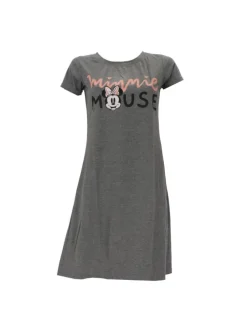 Minnie Maus Damen-Schlafanzug Komfortables Nachthemd in Schwarz