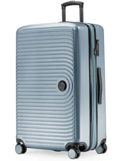 Mitte - Großer Reisekoffer Trolley 77cm XXL Erweiterung TSA 130L in Pool blau