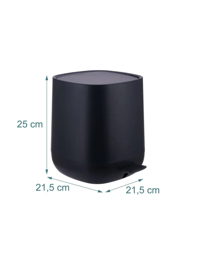 Mülleimer Bad in Schwarz - 5 l