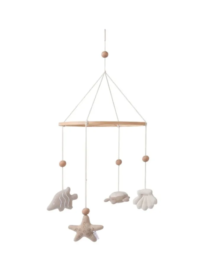 Mobile "Meereswelt" in beige