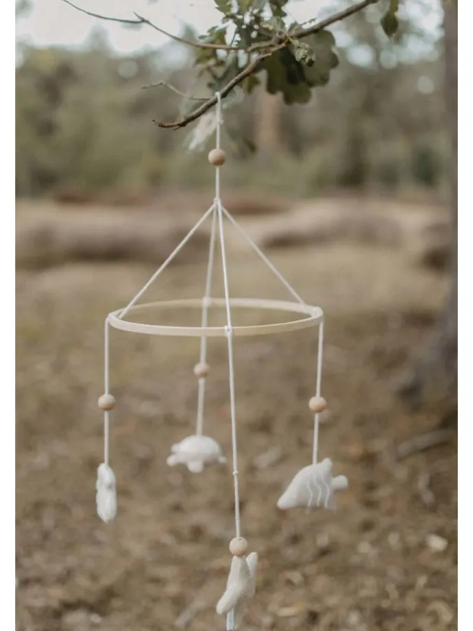 Mobile "Meereswelt" in beige