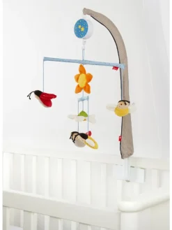 Mobilehalter mit Spieluhr "Brahm Wiegenlied" PlayQ in beige