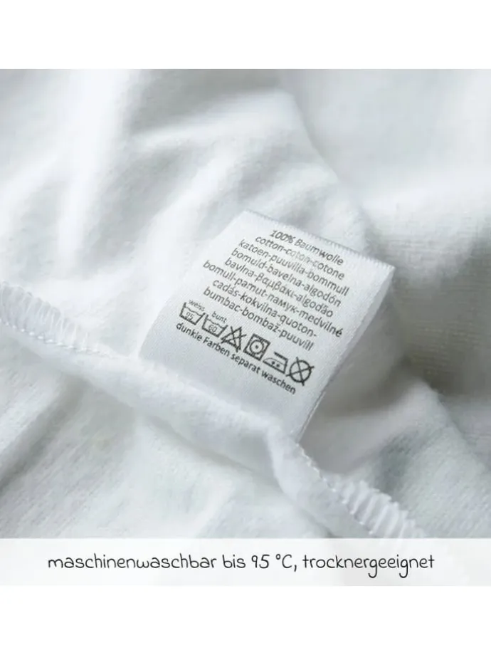 Moltontuch 5er Pack 80 x 80 - Weiß in weiss