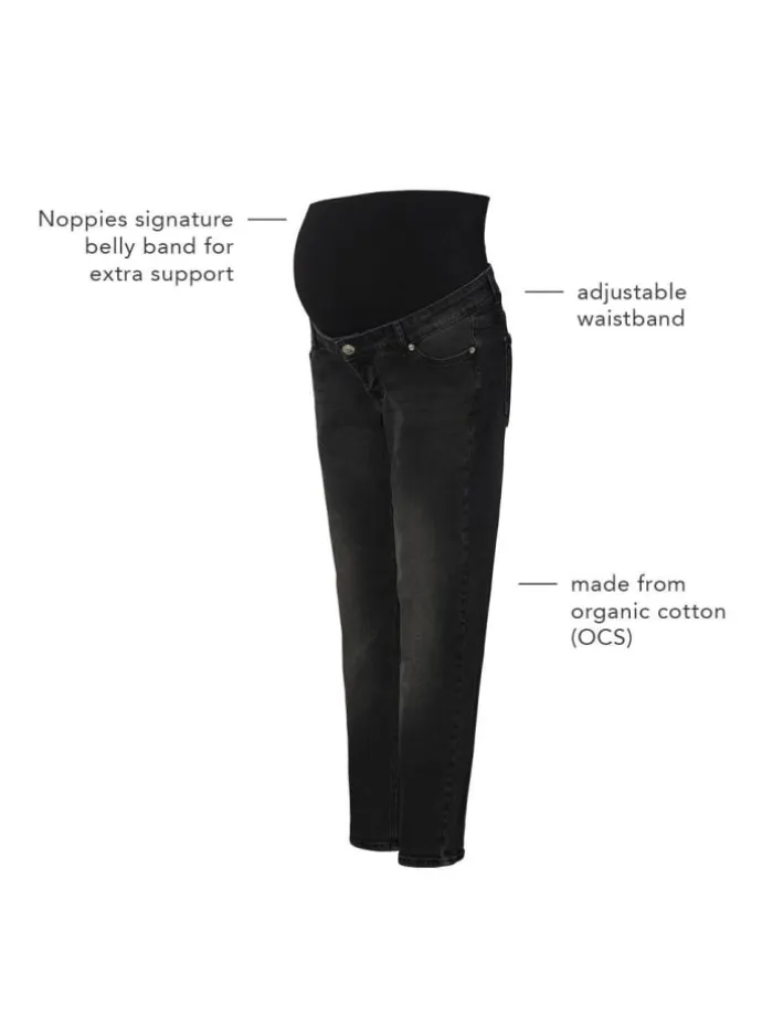 Mom Fit 7/8 Jeans Azua in Black Denim