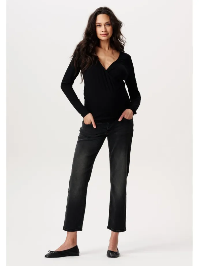 Mom Fit 7/8 Jeans Azua in Black Denim