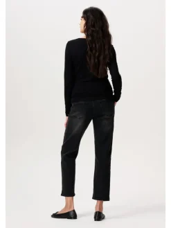 Mom Fit 7/8 Jeans Azua in Black Denim