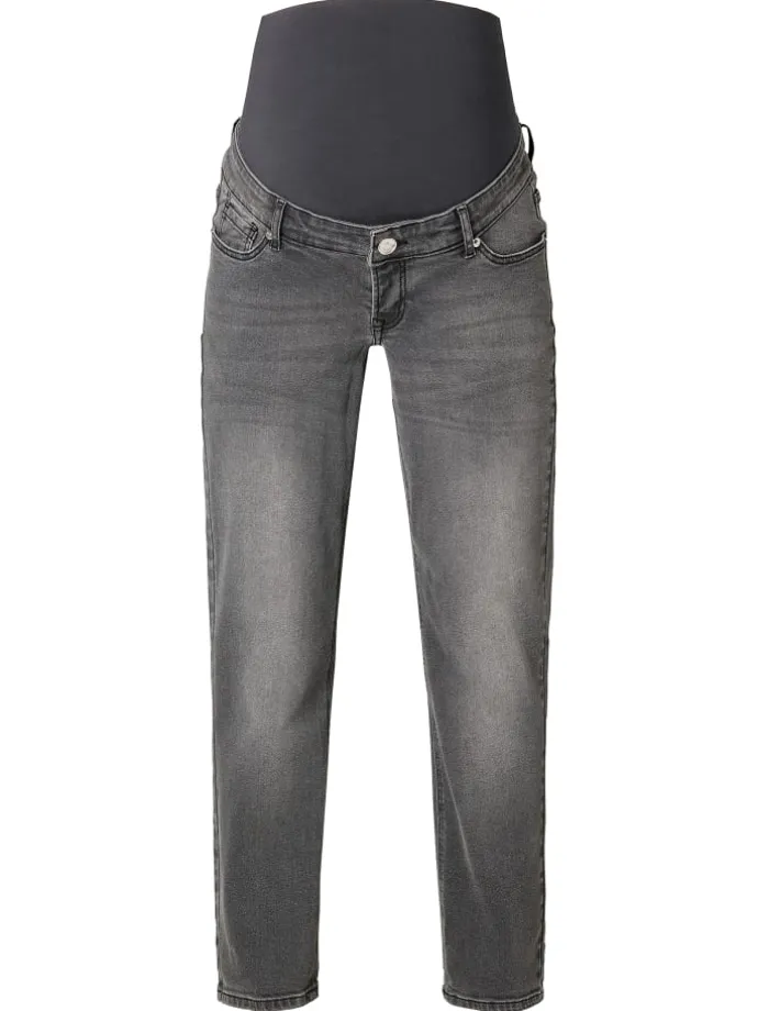 Mom Fit 7/8 Jeans Azua in Grey Denim