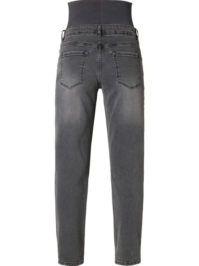 Mom Fit 7/8 Jeans Azua in Grey Denim