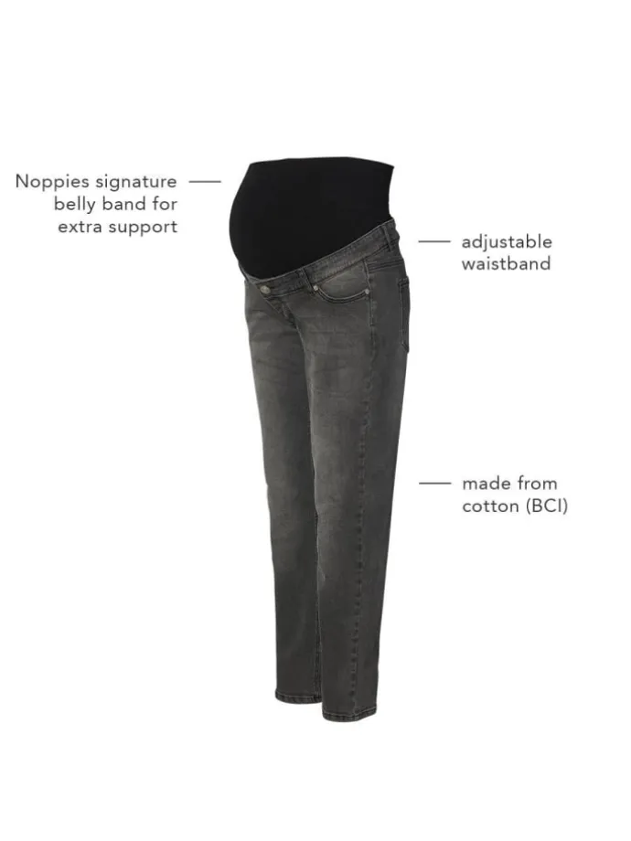 Mom Fit 7/8 Jeans Azua in Grey Denim