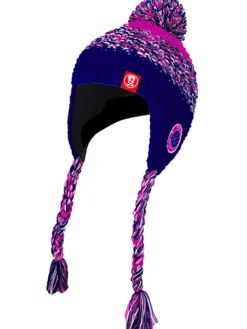 Mütze "Borgund" in Pink/ Dunkelblau