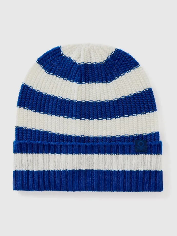 Mütze in Blau/ Weiß