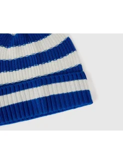 Mütze in Blau/ Weiß