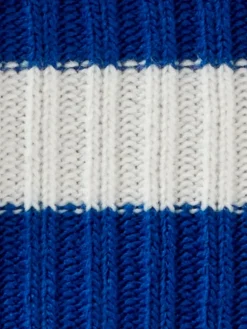 Mütze in Blau/ Weiß