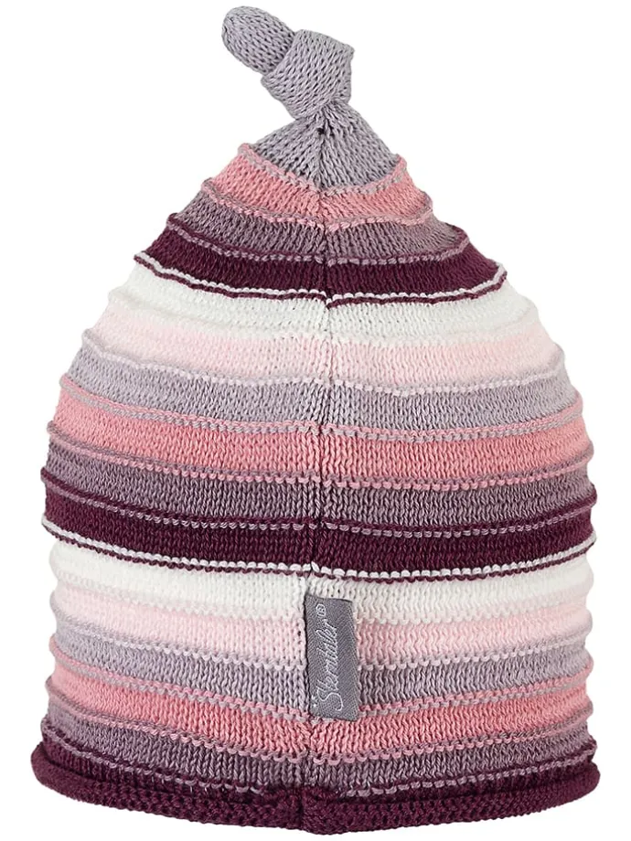 Mütze in Lila/ Rosa/ Creme