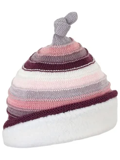 Mütze in Lila/ Rosa/ Creme