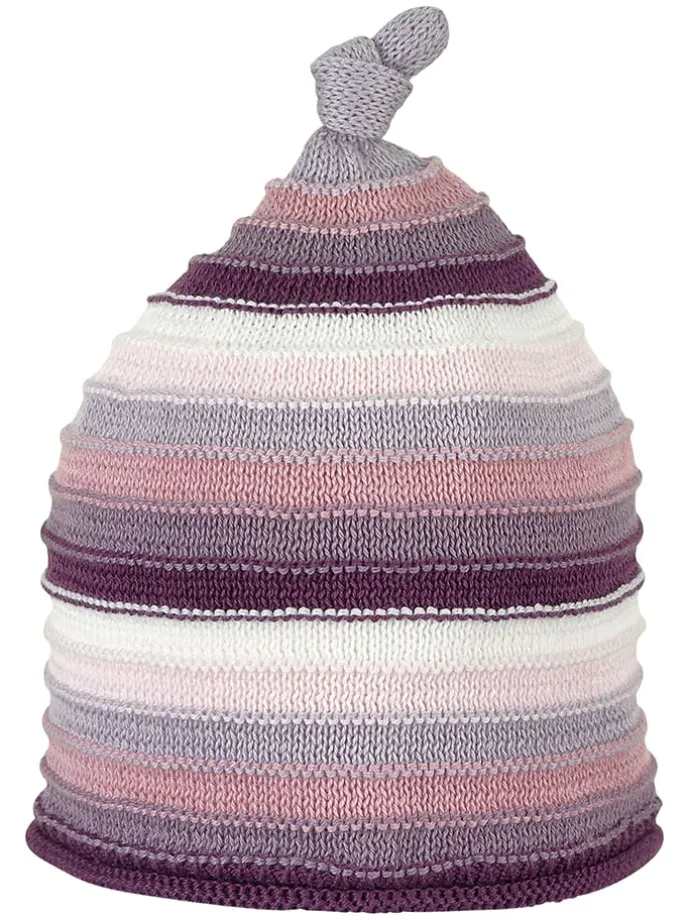 Mütze in Lila/ Rosa/ Creme