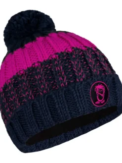 Mütze "Troll" in Dunkelblau/ Pink