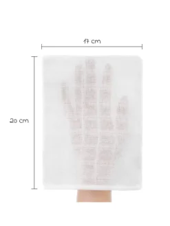 Mull-Waschhandschuh 10er Pack - Weiß in weiss
