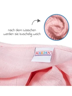 Mullwindel / Mulltuch 8er Pack 80 x 80 cm in rosa,lila