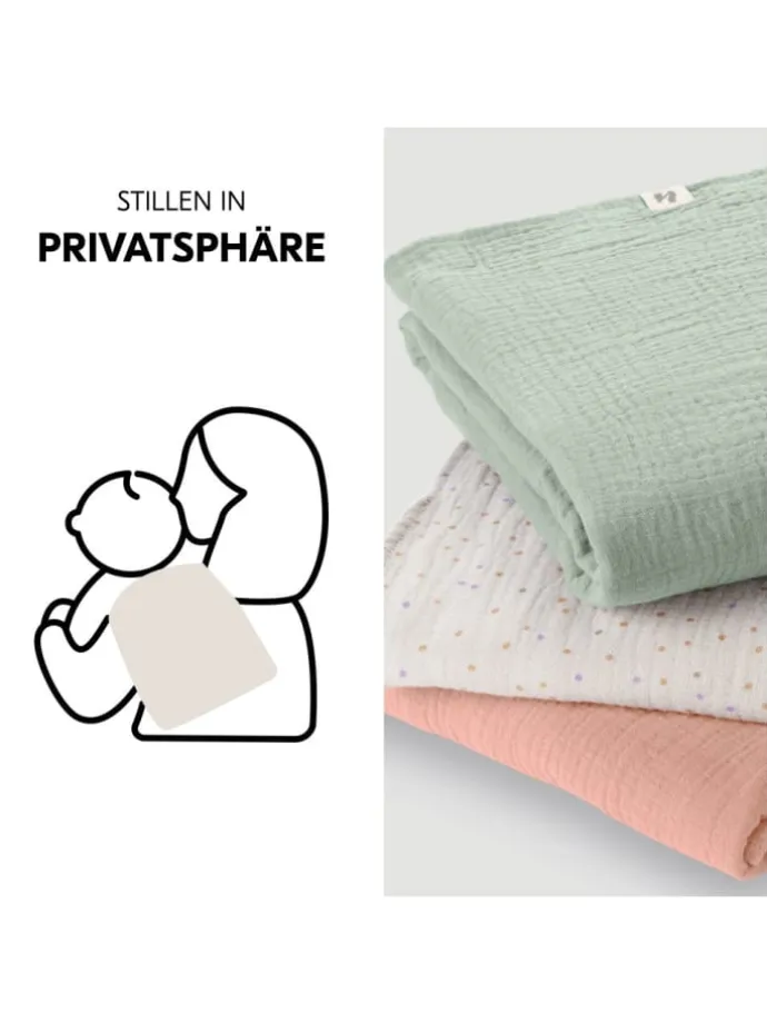 Mullwindeln / Mulltücher / Spucktücher Cuddle in gruen,rosa