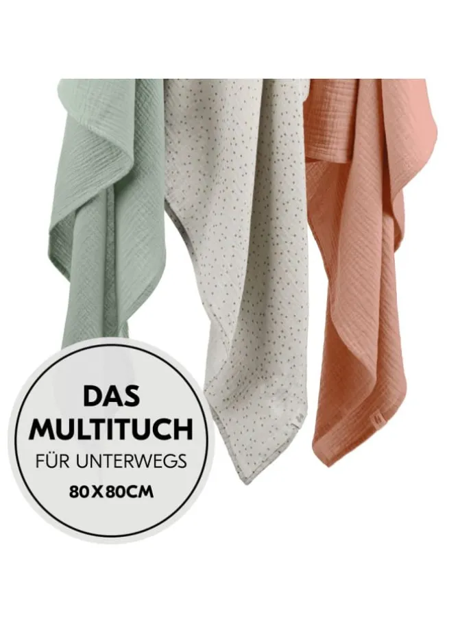 Mullwindeln / Mulltücher / Spucktücher Cuddle in gruen,rosa