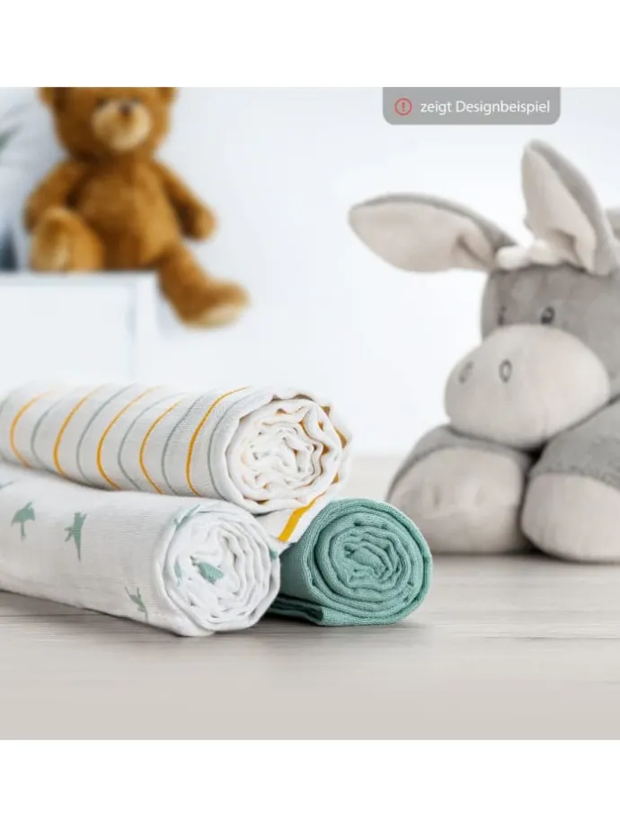 Mullwindeln / Mulltücher / Spucktücher OEKO-TEX® in gruen,gelb