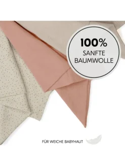Mullwindeln / Mulltücher / Spucktücher Cuddle in beige,rosa