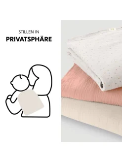 Mullwindeln / Mulltücher / Spucktücher Cuddle in beige,rosa