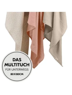 Mullwindeln / Mulltücher / Spucktücher Cuddle in beige,rosa