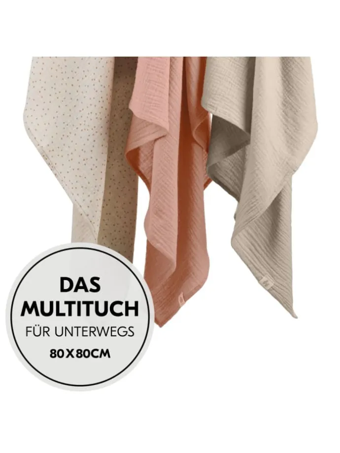 Mullwindeln / Mulltücher / Spucktücher Cuddle in beige,rosa
