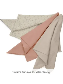 Mullwindeln / Mulltücher / Spucktücher Cuddle in beige,rosa
