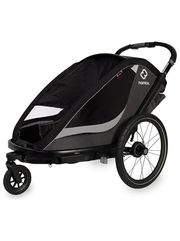 Multifunktionsanhänger "Cocoon Twin" in Grau/ Schwarz