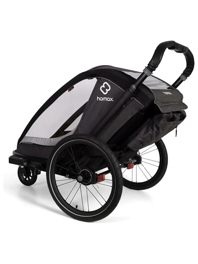 Multifunktionsanhänger "Cocoon Twin" in Grau/ Schwarz