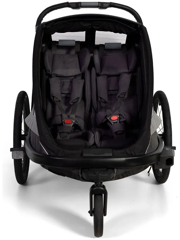 Multifunktionsanhänger "Cocoon Twin" in Grau/ Schwarz