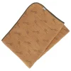 Musselin-Decke in Hellbraun - (L)120 x (B)120 cm