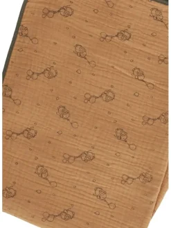 Musselin-Decke in Hellbraun - (L)120 x (B)120 cm