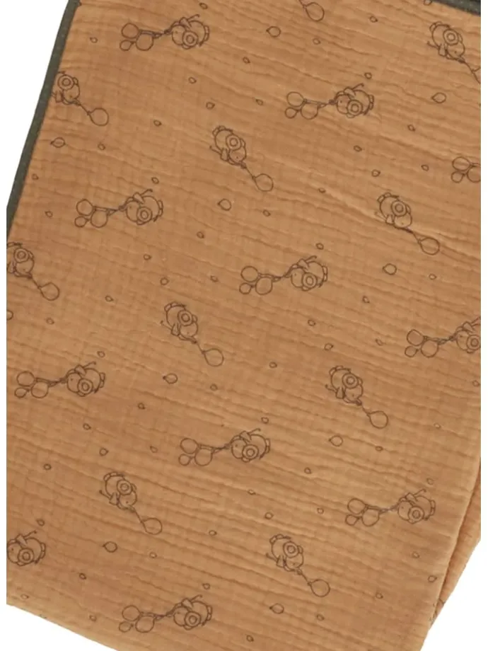 Musselin-Decke in Hellbraun - (L)120 x (B)120 cm