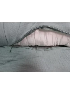 Musselin-Kuschelnest in Grün - (L)80 x (B)40 cm