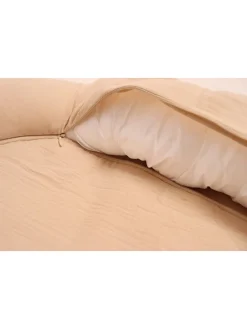 Musselin-Kuschelnest in Hellbraun - (L)80 x (B)40 cm