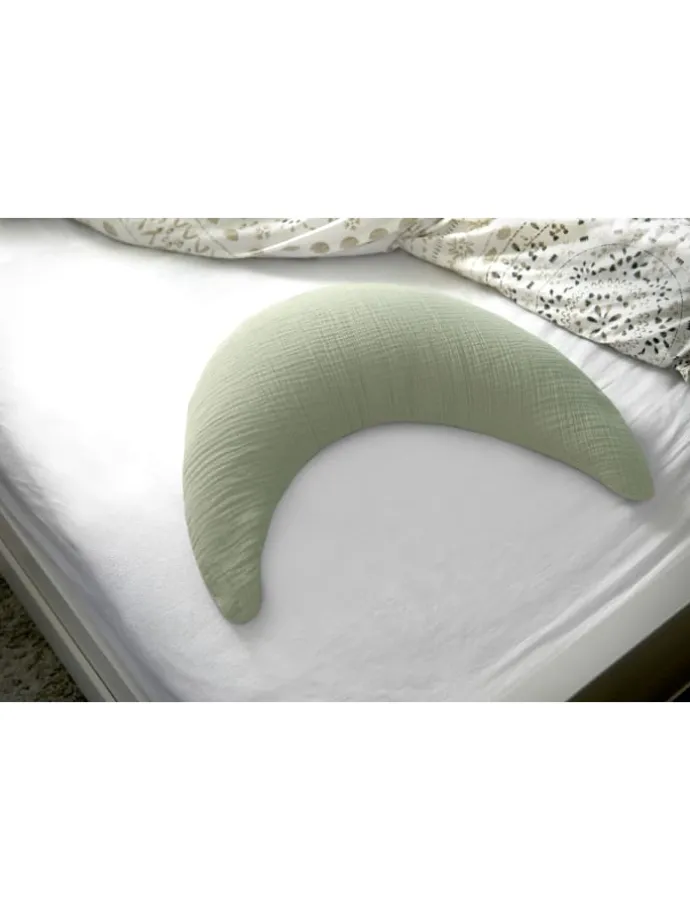 Musselinmond Stillkissen 140 x 27 cm TOP in Salbei