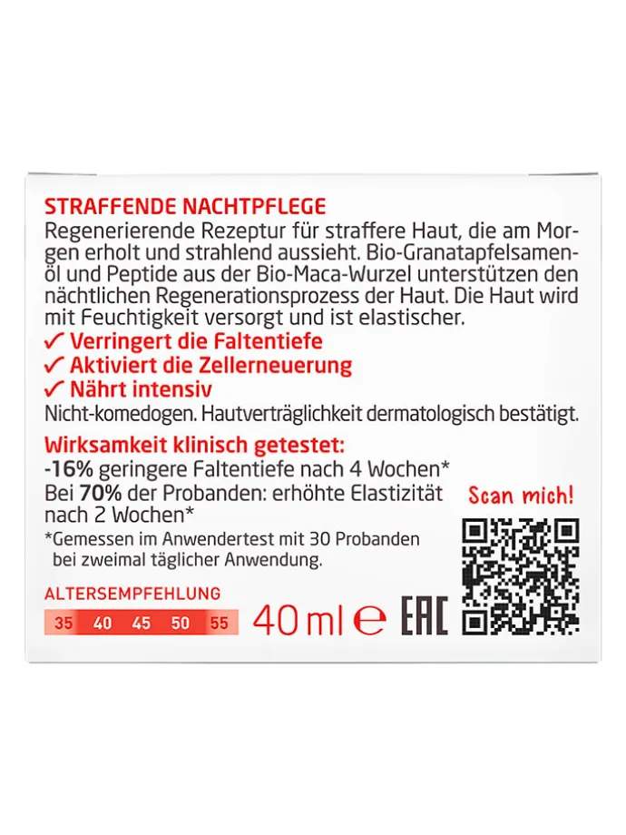 Nachtcreme "Granatapfel & Maca-Peptide", 40 ml