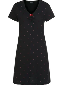 Nachthemd in schwarz-black