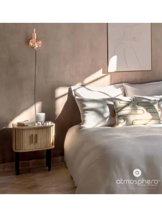 Nachttisch in beige